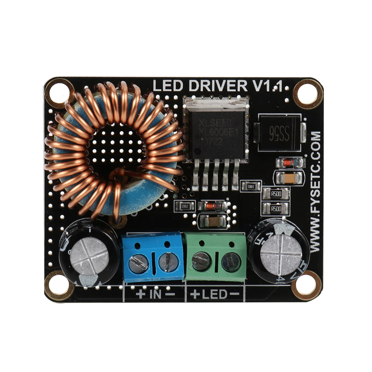 

Led Driver Board 5-32V To 60V 5A 93% Efficiency Boost Constant Current Driver For 30W Led Module 3D Printing Lighting
