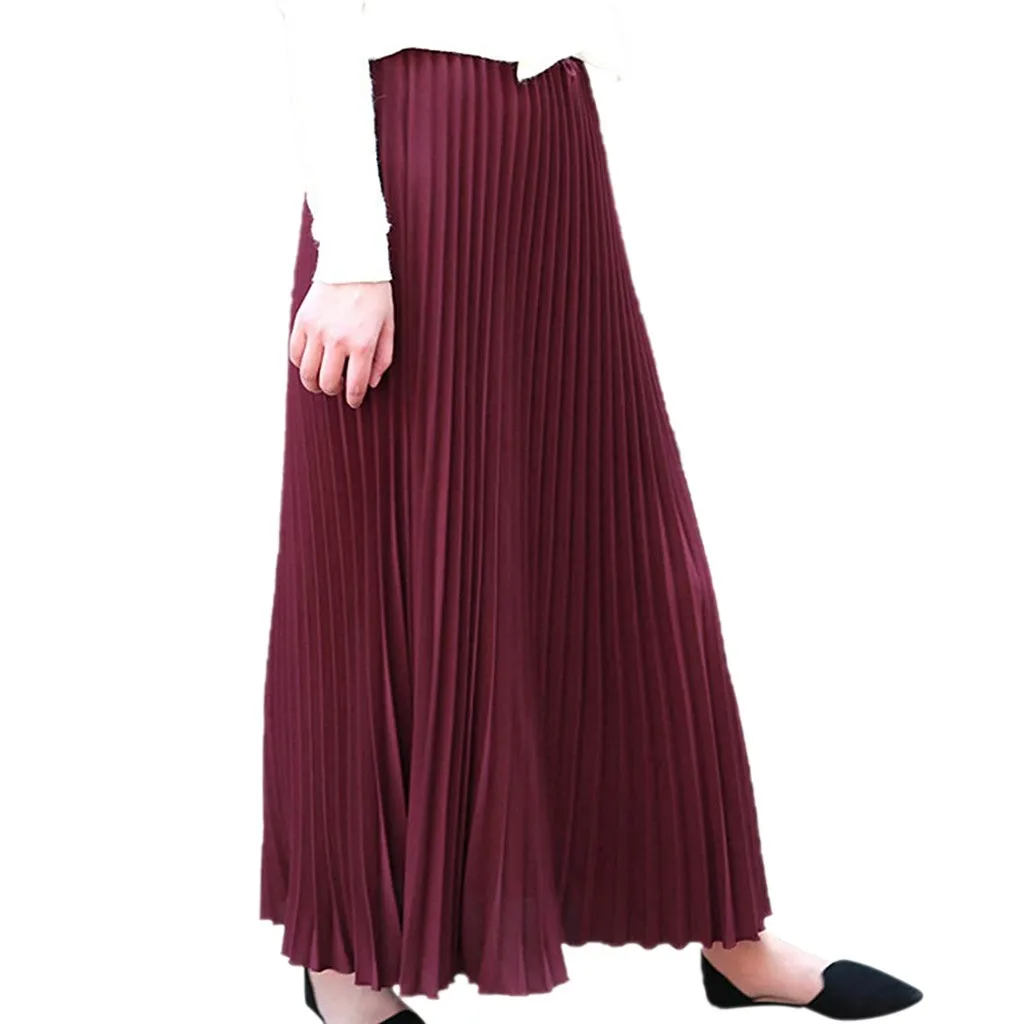 

Knitted Long Maxi Skirt Women 2024 Summer Fall Winter Casual Solid Thick Warm A Line High Waist Ankle Length Skirt Female Wear