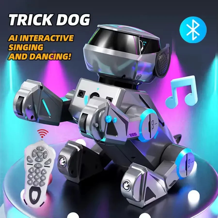 Multi-Functional intelligent programming Remote Control Dog Bluetooth Connection Stunt Music Dance Electronic Pet RC Robot Dog