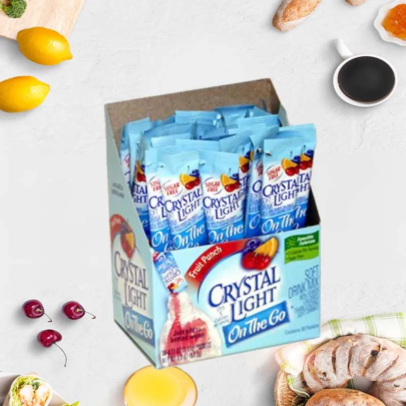 

Crystal Light On The Go Sticks 20oz Water Bottle Size Fruit Punch 30 Count Box