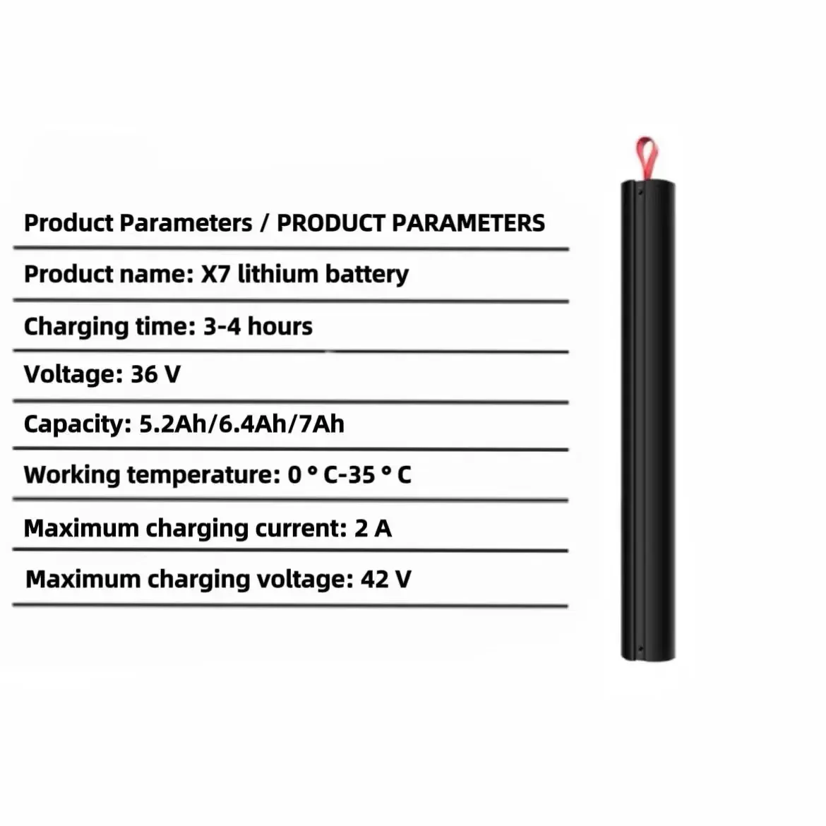 Imagem -05 - Bateria Original para hx x7 Scooter Elétrico x7 Panasonic 5ah 6.4ah