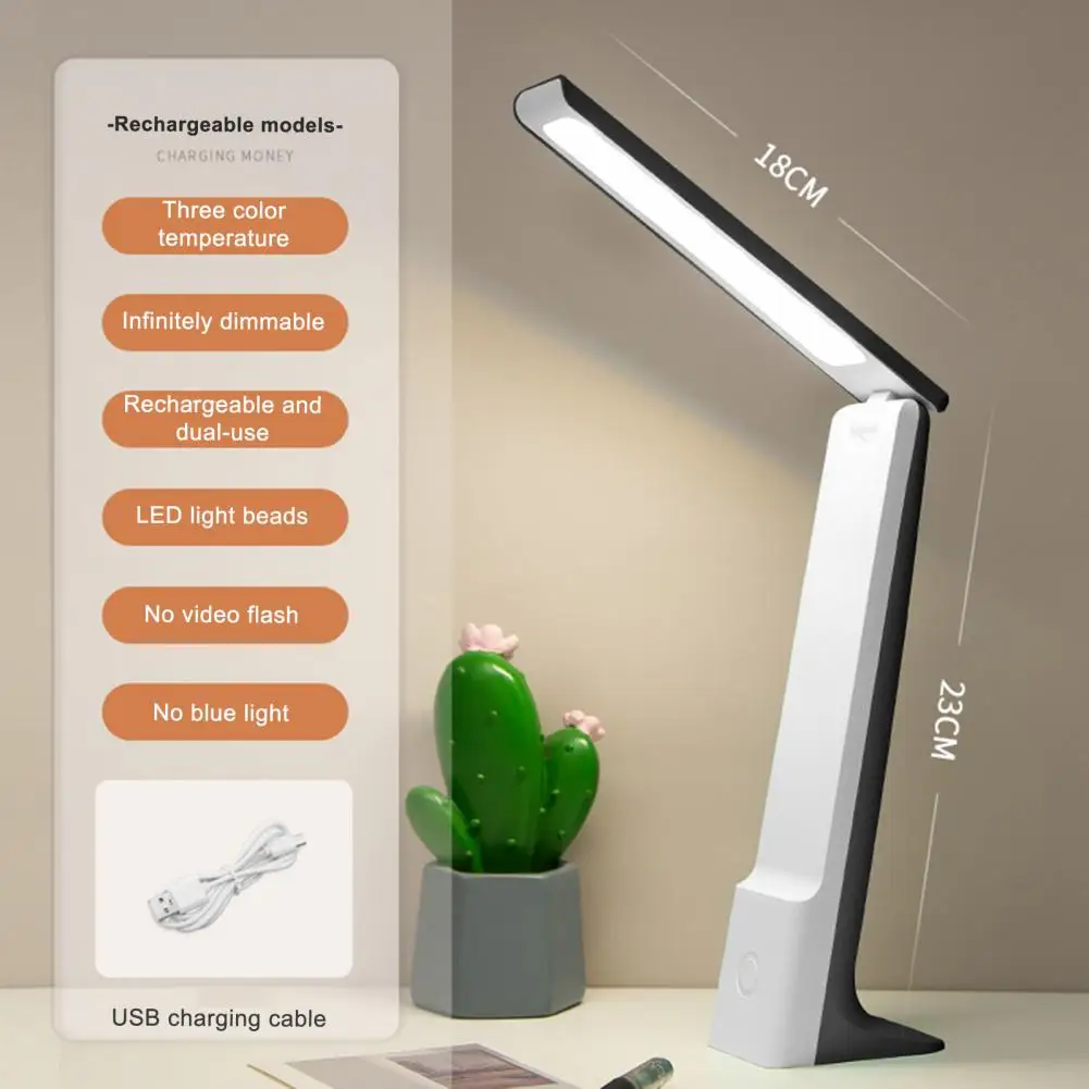 Lampada da tavolo pieghevole continua dimmerabile ad alta luminosità temperatura di colore controllo tattile regolabile senza sfarfallio tipo pieghevole scrivania L