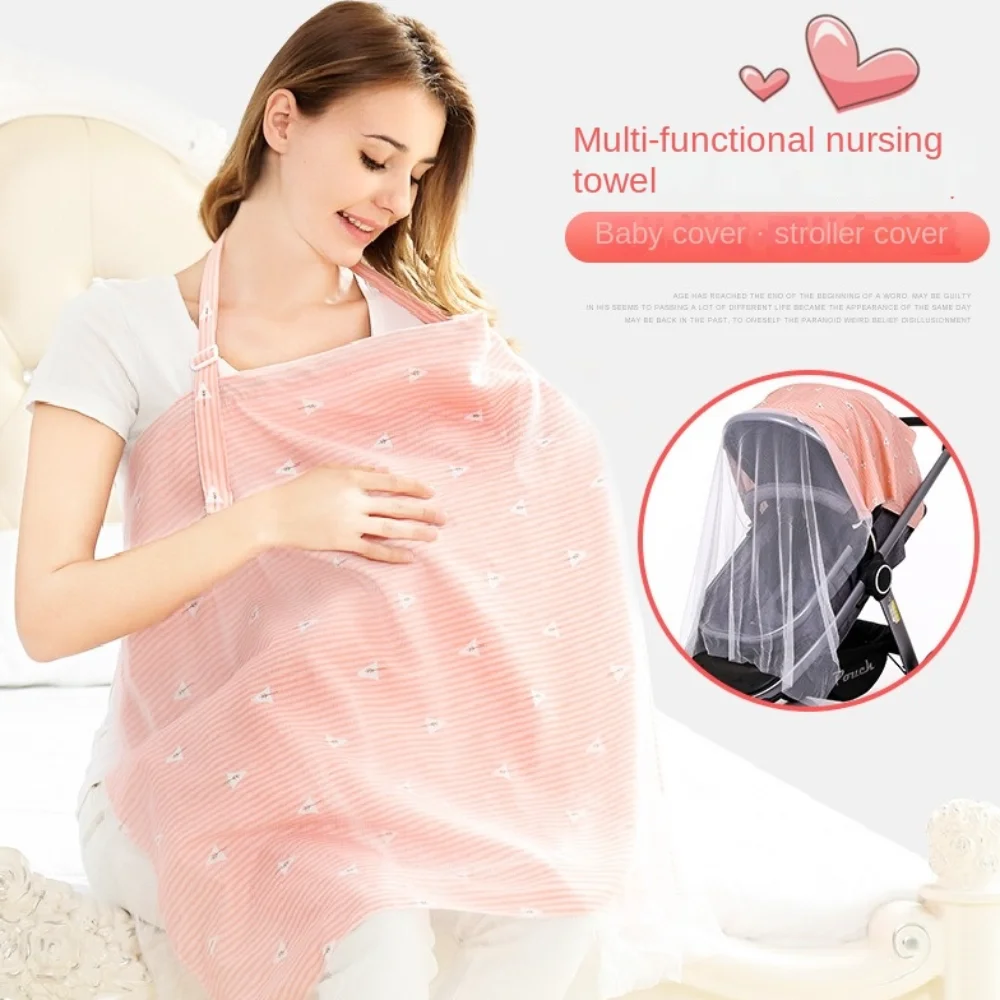 

Print Breastfeeding Cover Double Layer Cotton Outdoor Nursing Cover Adjustable Nursing Apron Baby Stroller Blanket Outdoor