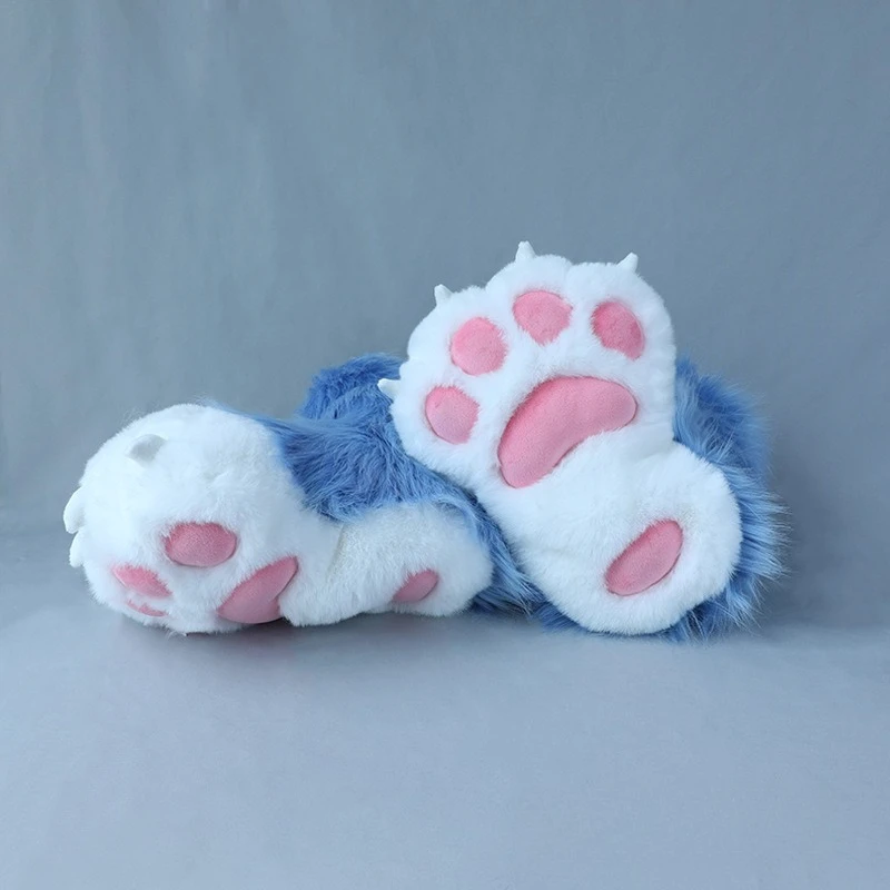 New Cute Plush Fursuit Animal Foot Sock Clothing Accessories Plush Cosplay Furry Animal Paw Shoes Cat Shoes Cat Paw Girl Shoes