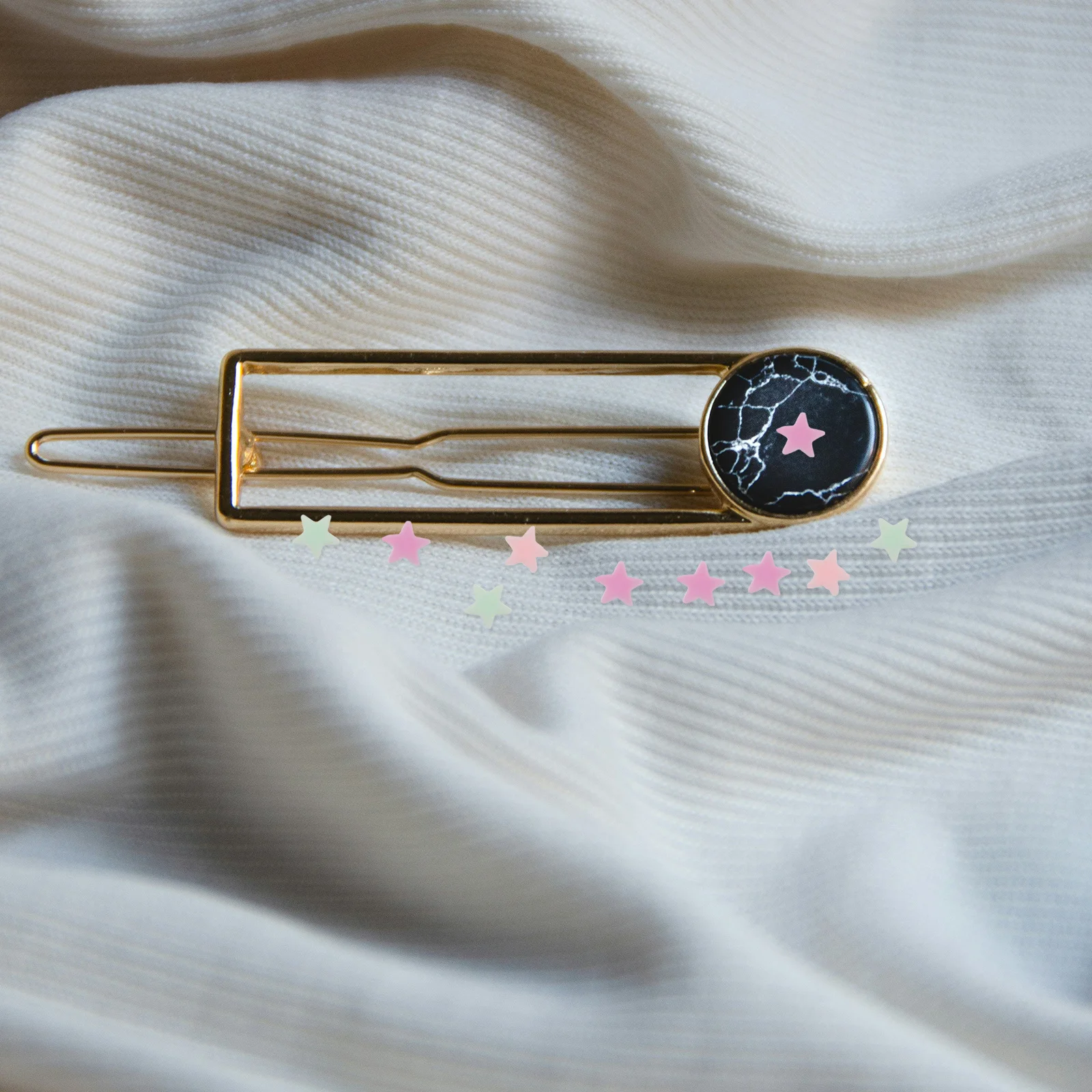 

10 Pcs Pentagram Hair Clips Bow Nail Confetti Sanding Sugar Winter Cake Topper Glitter Butterflies Resin