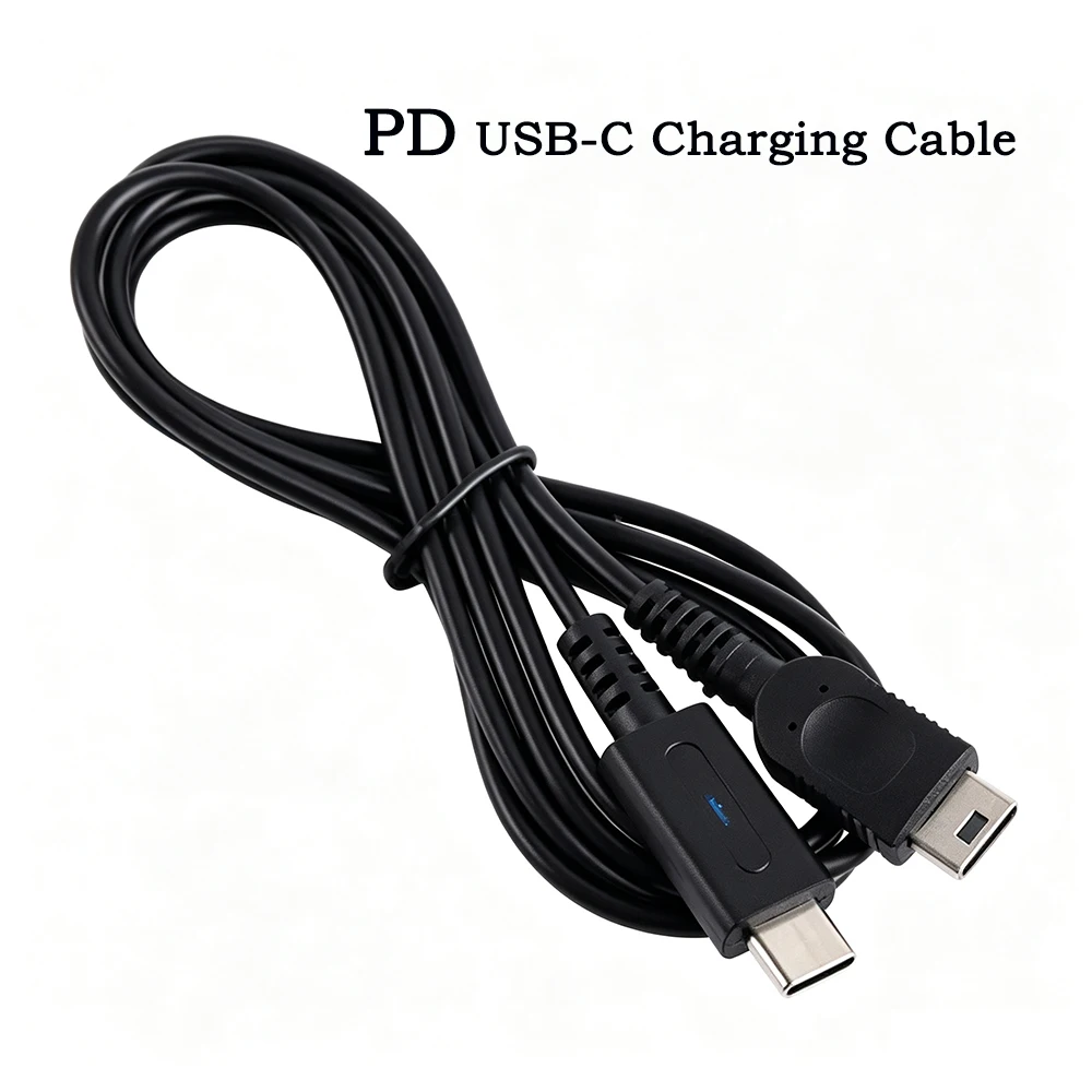 Type-C Female to GBM Charging Adapter Cable & 1.2m PD USB-C Power Charging Cable for Game Boy Micro GBM Console