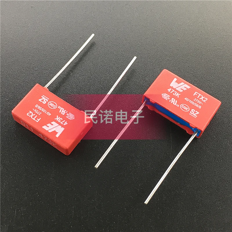 

100PCS/Safety regulation correction film capacitor FTX2 275V AC 0.047UF 473 47NF pin pitch 15mm