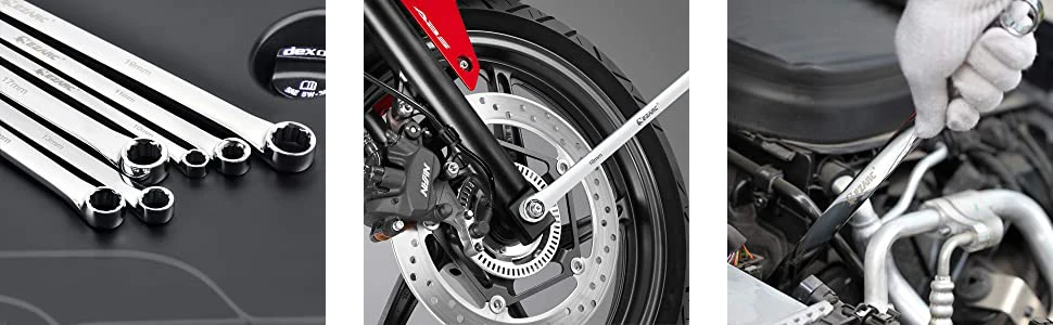EZARC Extra Long Box End Wrench Metric Combination Durable Aviation Spanner CRV 8mm-19mm Chrome Vanadium Steel Repair Tool 1PC