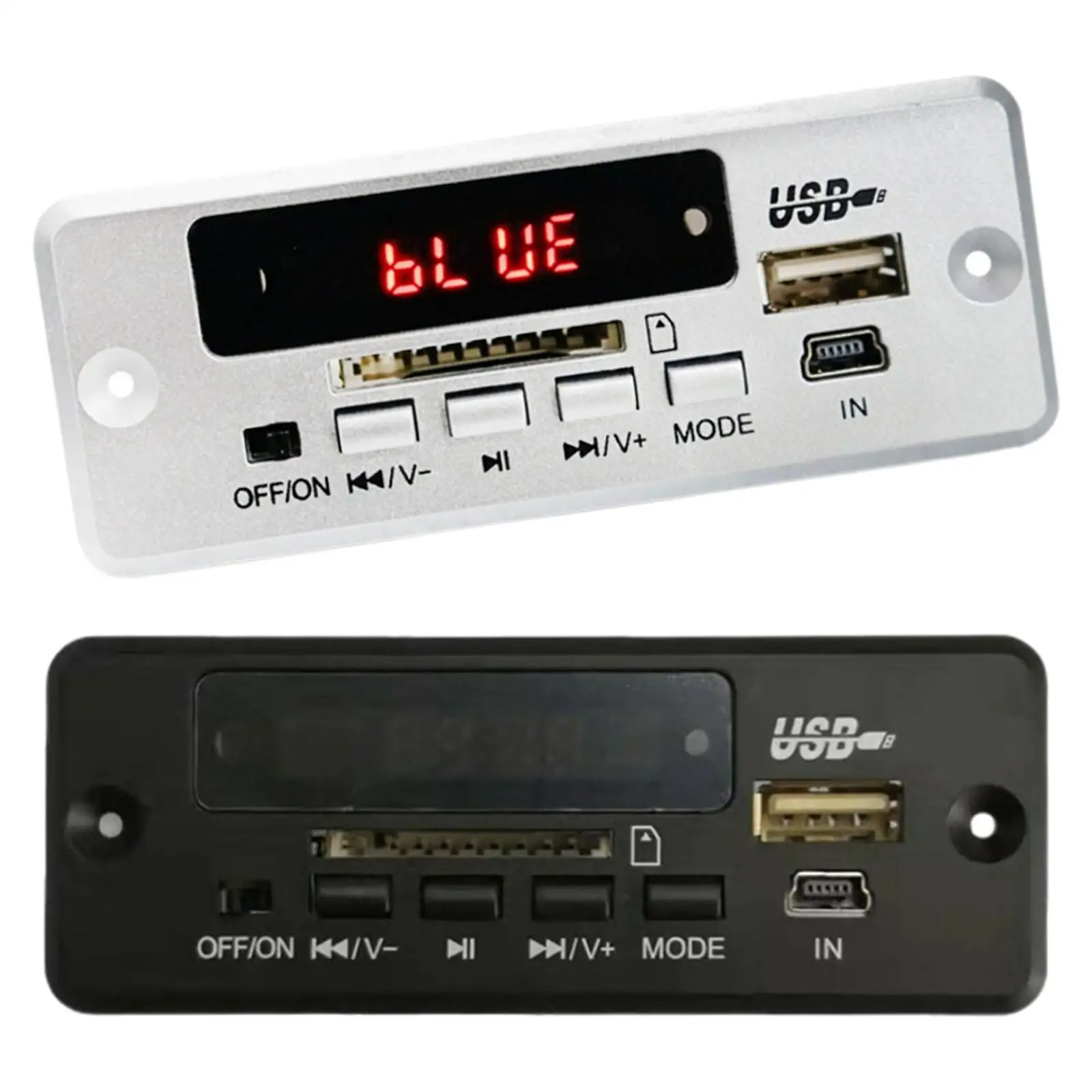 MP3 Decoding Board Module Bluetooth 5.0 Audio Amplifier Wireless USB FM Player for Car Speakers Buses Home
