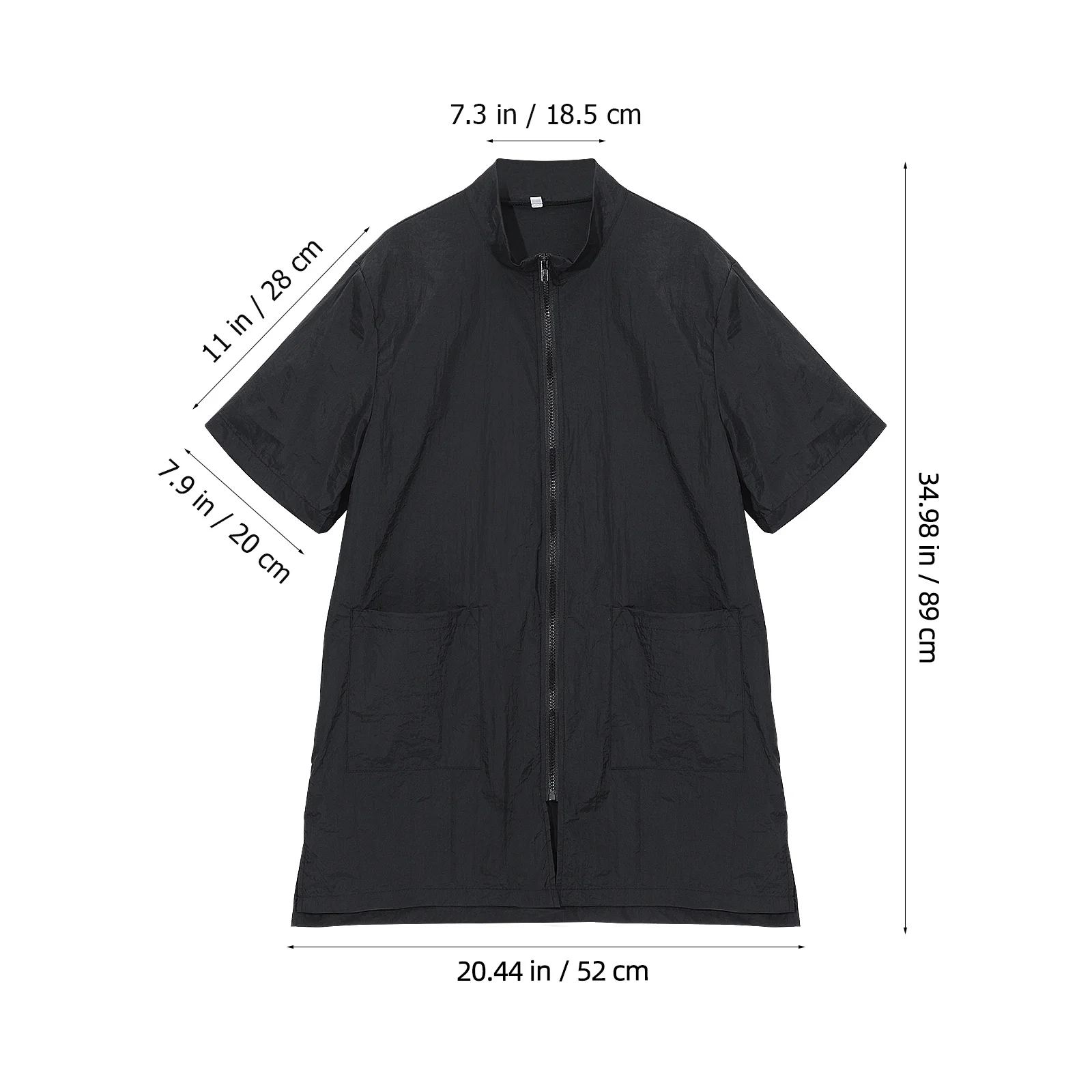 เสื้อกันน้ำสำหรับช่างตัดแต่งขนสัตว์เลี้ยง สีดำ ไซส์ L ผ้ากันเปื้อนสำหรับกรูมมิ่ง ร้านเสริมสวยสัตว์เลี้ยง อาบน้ำกลางแจ้ง