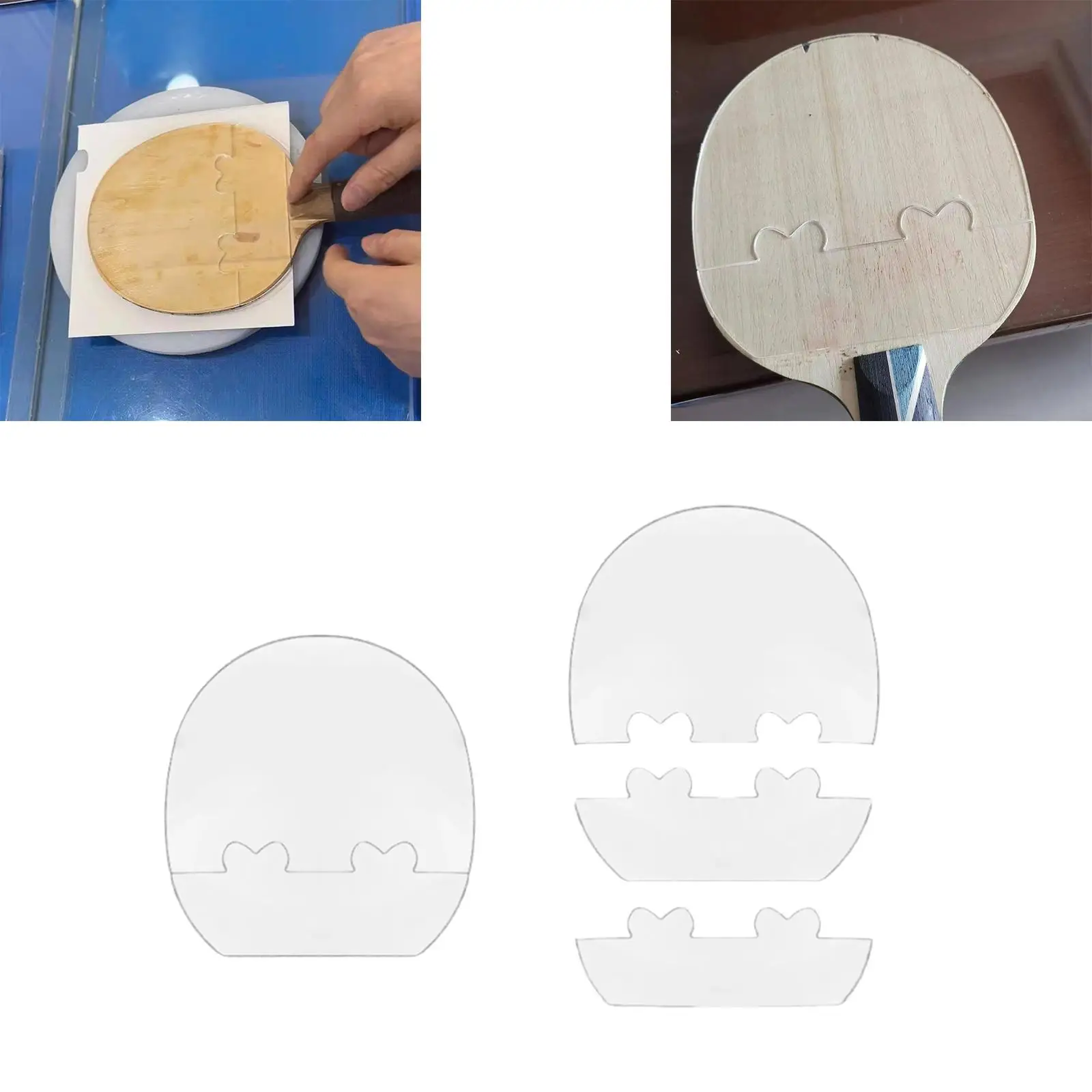 

Ping Pong Rubber Gluing Aid, Convenient Lightweight Practical User Friendly Table Tennis Racket Rubber Placement Tool