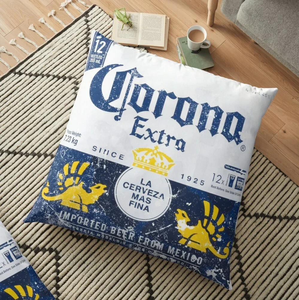 

Corona - Mexico - World Beer - Vintage Pattern Pillow Case Fashion Square Cushion Car Sofa Home Office Decor Gifts Throw Pillows