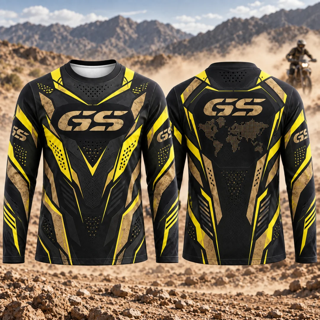 Men GS Motorbike Racing Jersey Quick Dry Long Sleeve Off Road Dirt Bike Riding Shirt Men's Clothing Men's Shirts Racing Suit ﻿