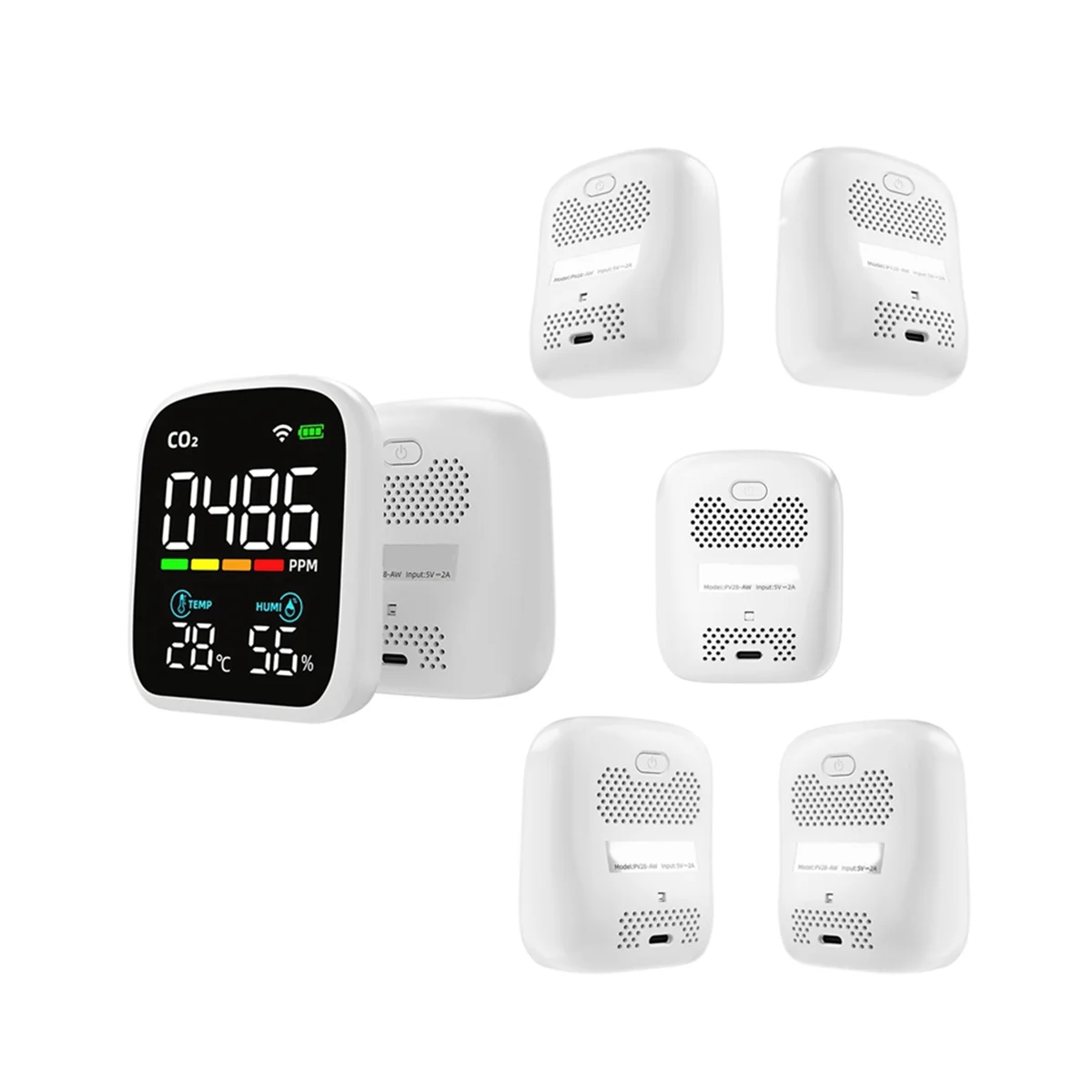 WIFI Infrared CO2 Monitor Carbon Dioxide Monitor NDIR Sensor Air Quality Monitor Carbon Dioxide Detector