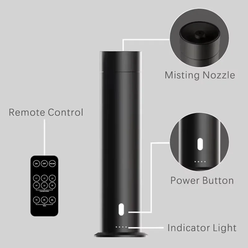 Wholesale Household Hotel Rooms Intelligent Electric Aromatic Cold Air Aromatic Anhydrous Essential Oil Fragrance Tower D