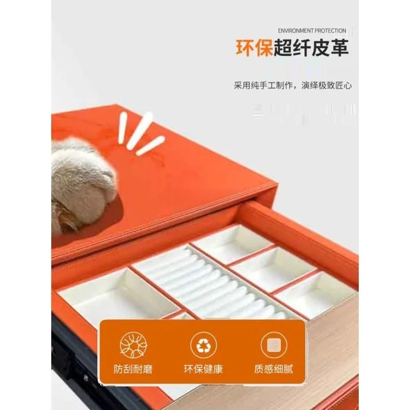 Safe for household use, small fingerprint password, invisible wall entry, leather drawer style safe, jewelry safe