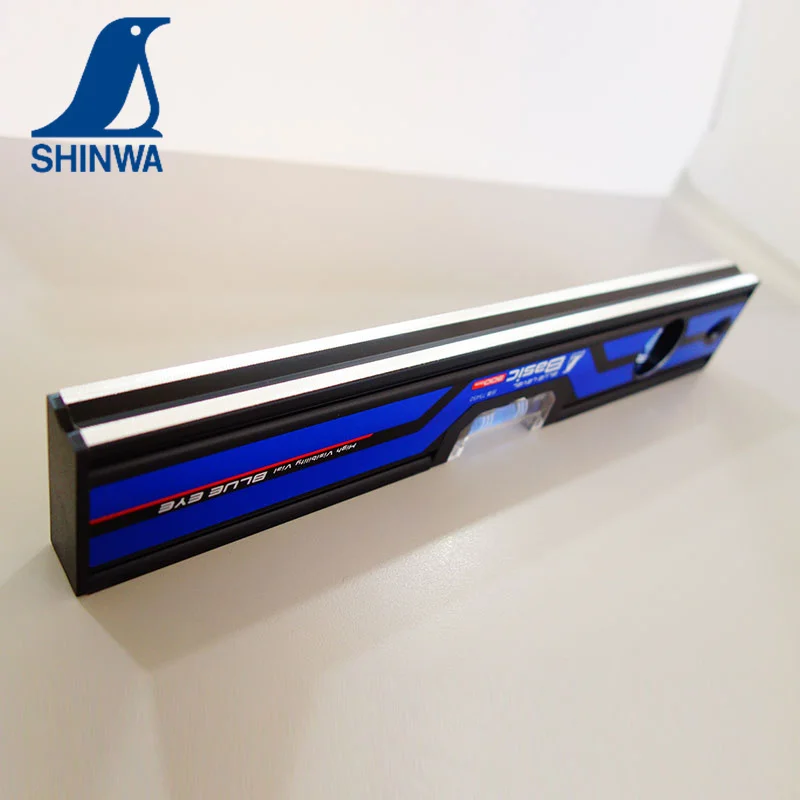 SHINWA High Precision Blue Spirit Level Basic Aluminum Level Decoration Ruler 73450