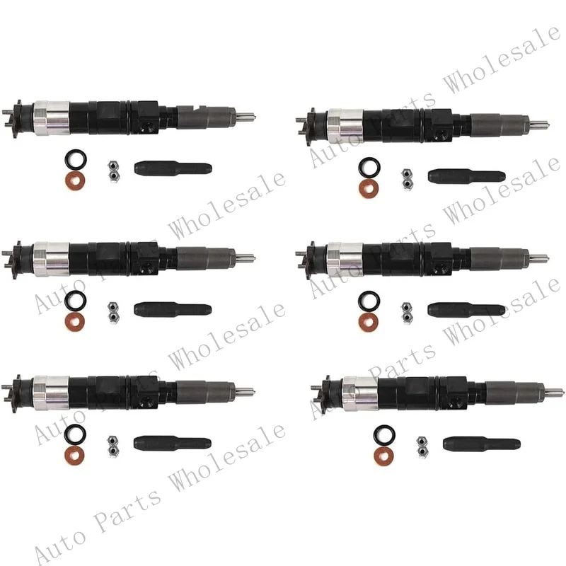 

Z 6pcs 4045T 6068T Fuel injector 095000-6492 For John Deere E210LC E240LC 670G