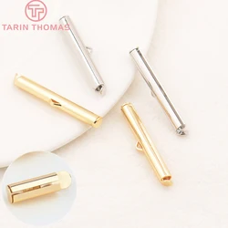 Conector de tubo de pulsera de latón de 24K, accesorio de alta calidad para fabricación de joyas, 32x4MM, 20x4MM, (2980), 12 unidades