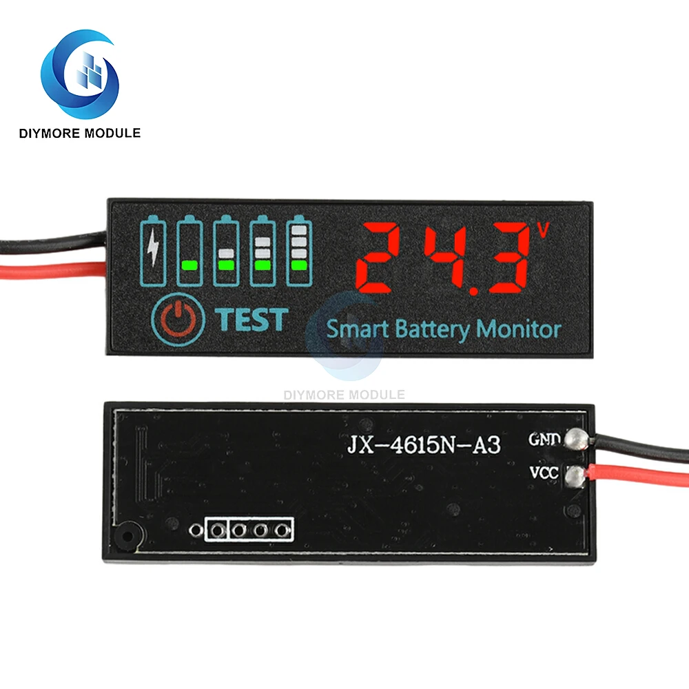 DC 7-55V 1-8S 4165 LED Indicator Voltage Charge Indicator Acid Battery Lithium Battery Universal Battery Charge Indicator Panel image 2