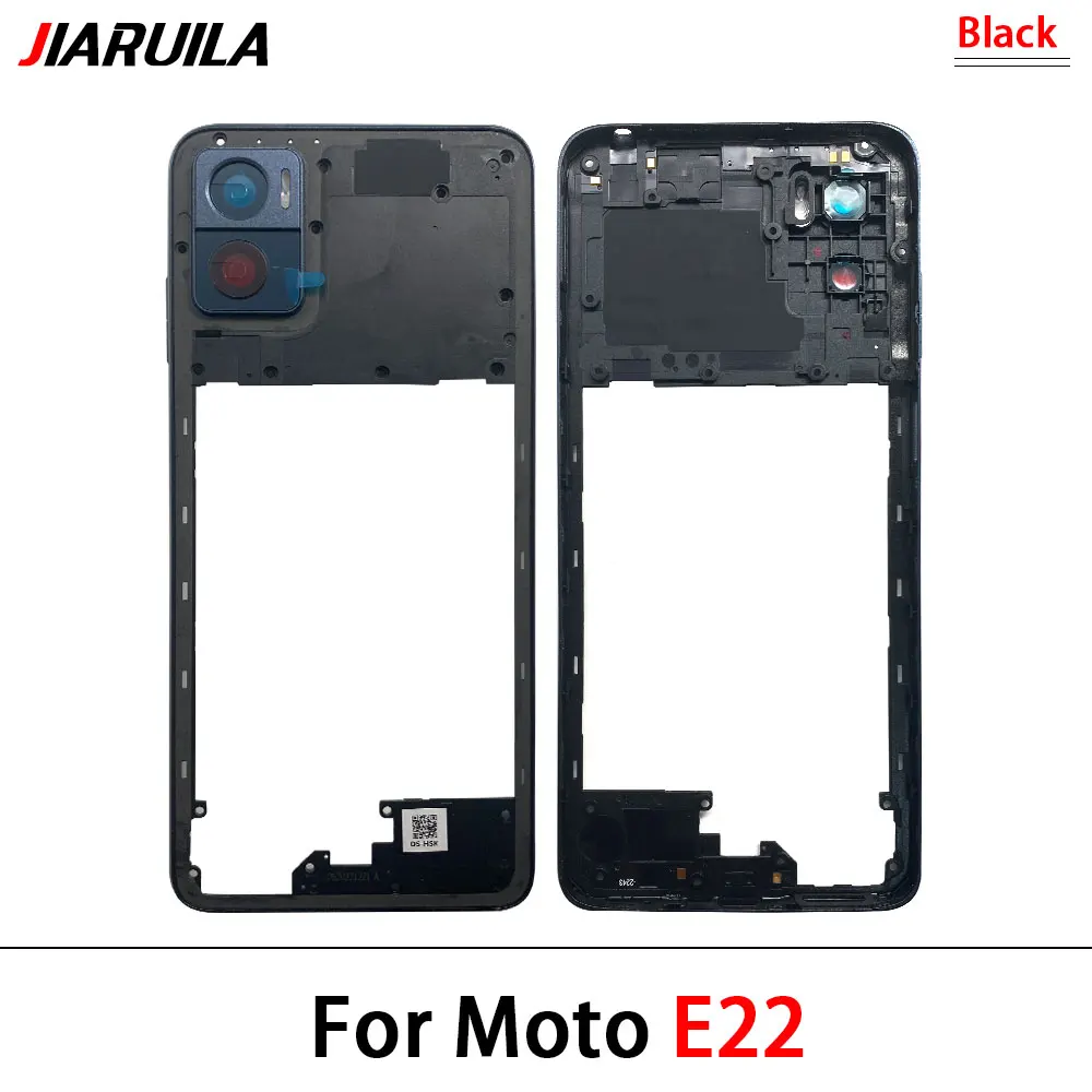 Middle Frame For Moto E22 E32 Edge 20 Lite With Camera Glass Lens Front Housing Middle Bezel Chassis Shell Parts