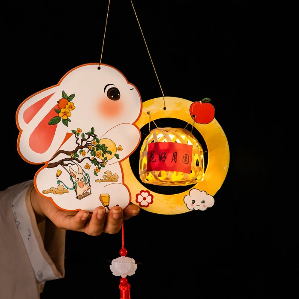 

Cartoon Middle Autumn Festival Lantern DIY Craft Bamboo Festival Lantern Material Pack Chinese Style Luminous
