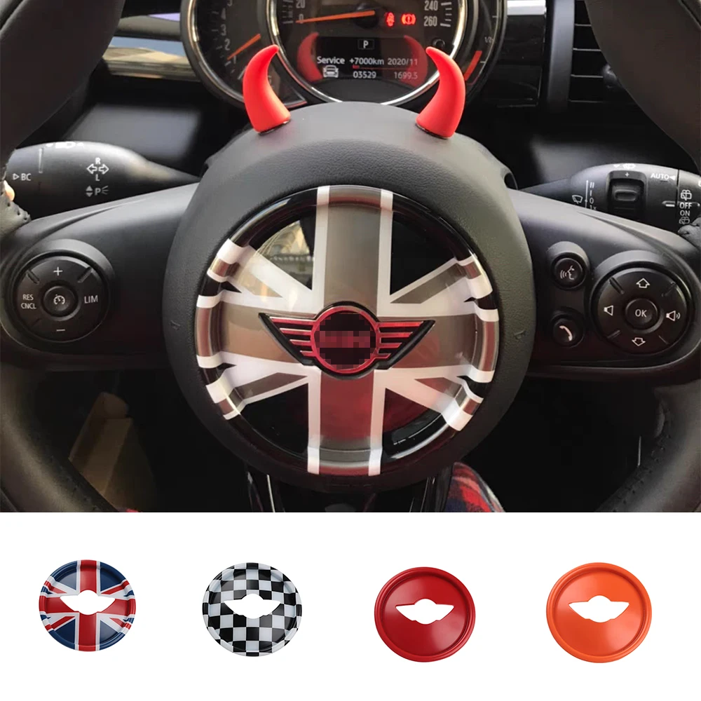 

For M Coope r J C W F 54/55/56/57/60 Car-styling Accessories Union Jack 3D Steering Wheel Center Panel Car Sticker