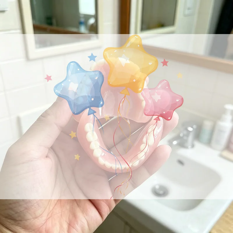 Comfort Handmade Dentures Upper&Lower Silicone Fake Teeth Braces Natural Fit Instant Smile Oral Care For Men Women Bright Smile