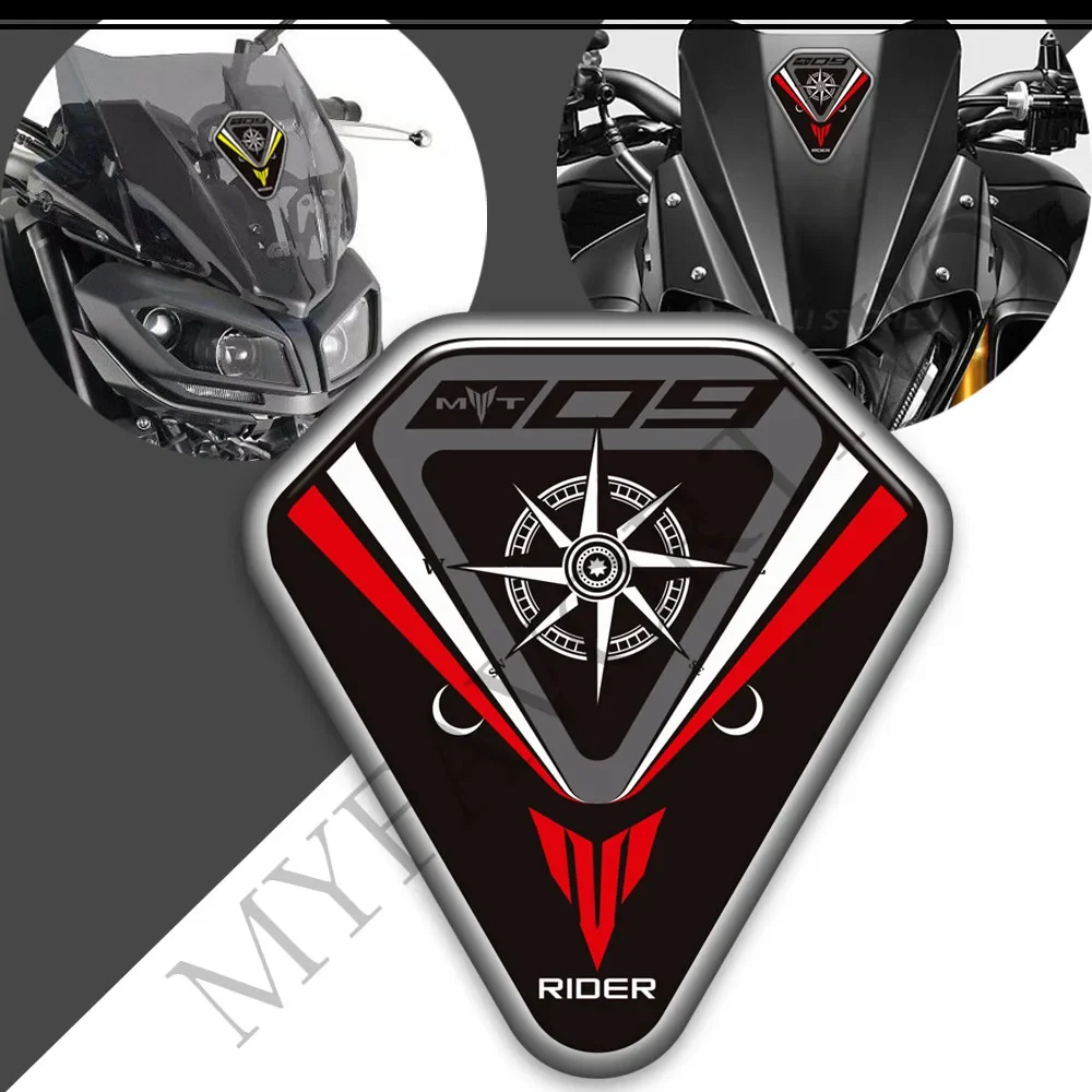 Motorcycle Stickers Decals Wind Deflector Screen Windscreen Gas Fuel Oil Kit Knee Tank Pad For Yamaha MT09 MT FZ 09 SP MT-09