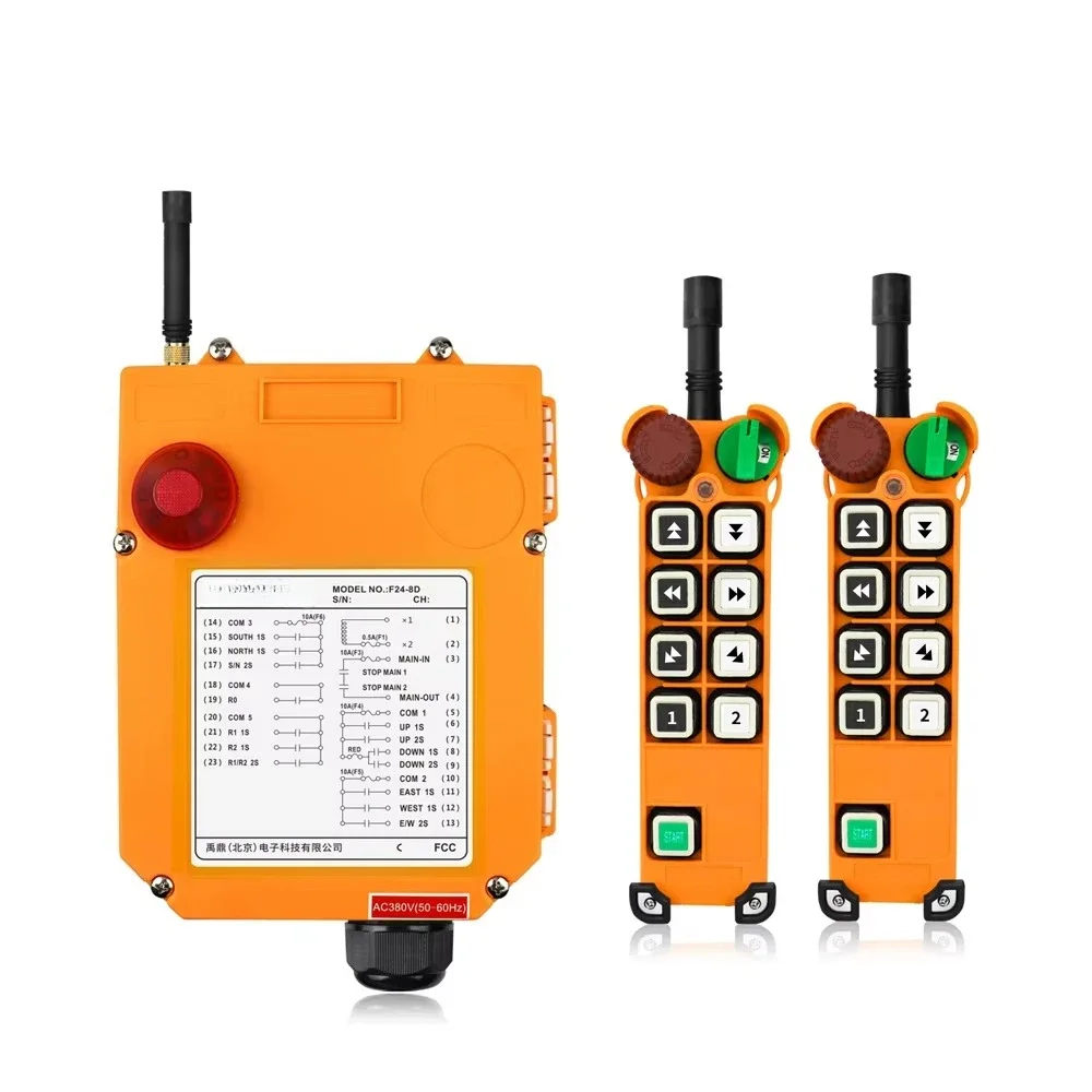 High Quality 8-Button Wireless Remote Control Industrial Use for Automatic Overhead Crane Hoist Truck Model F24-8D 315MHz
