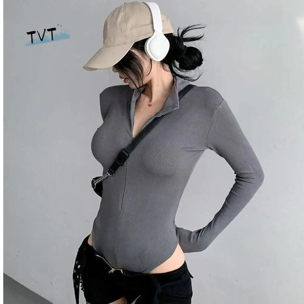 

Underwear Slim Fit Shapewear Zipper Long Sleeve Seamless Bodysuits Stand Collar Bottoming Shirt Slimmer Body Shapers Ladies
