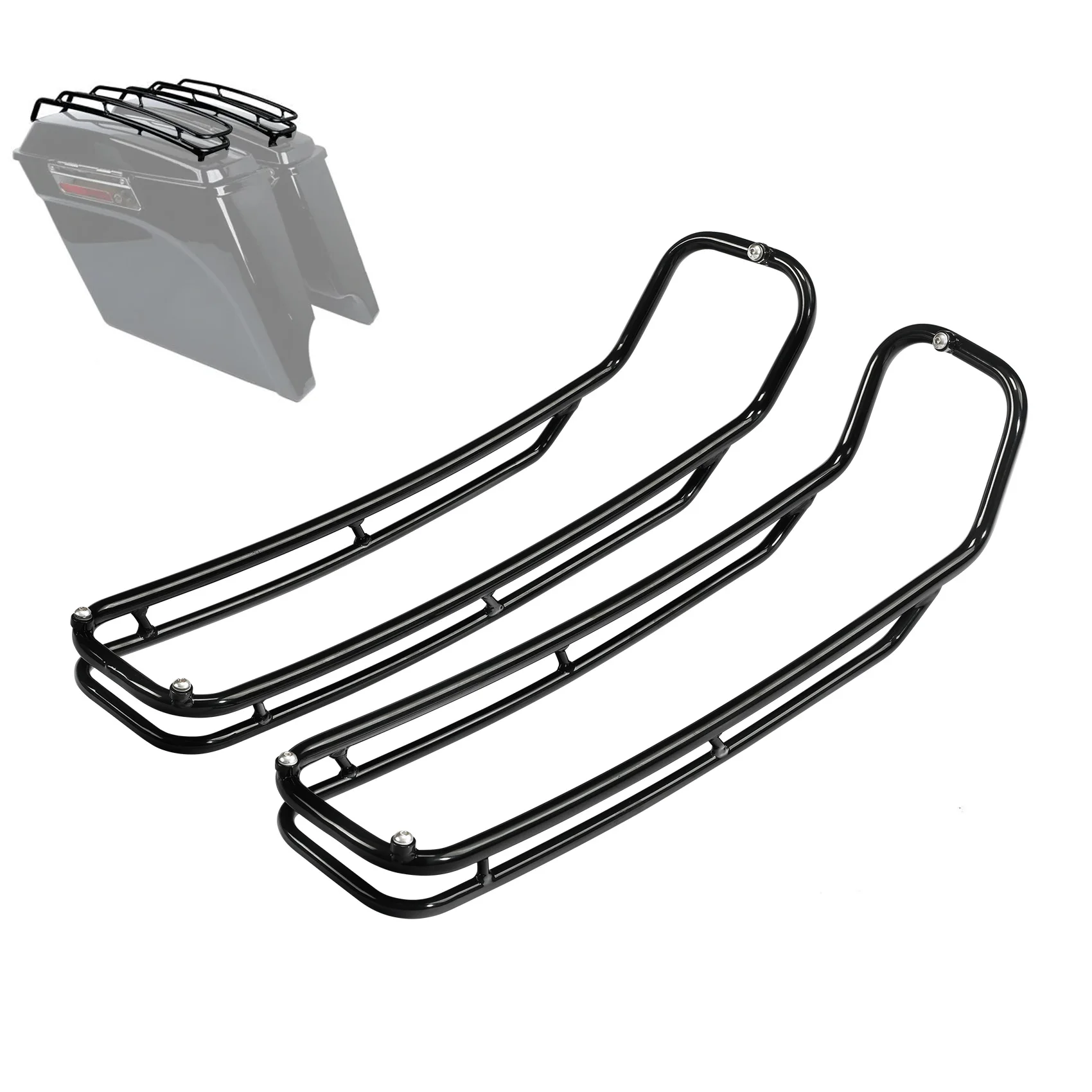 

Motorcycle Saddlebags Lid Top Rail Guard For Harley Touring Ultra Electra Glide Street Glide Road King 1994-2013 2012 2008 2005