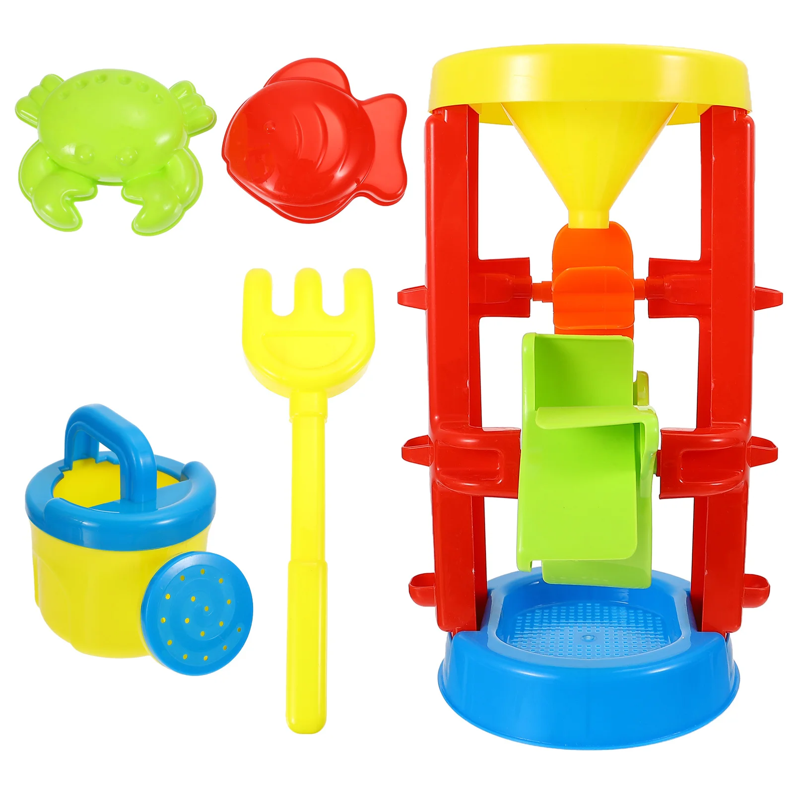 Ensemble de jouets de plage en plastique pour enfants, jouets de creusement, jeu de sable intéressant, 6 pièces