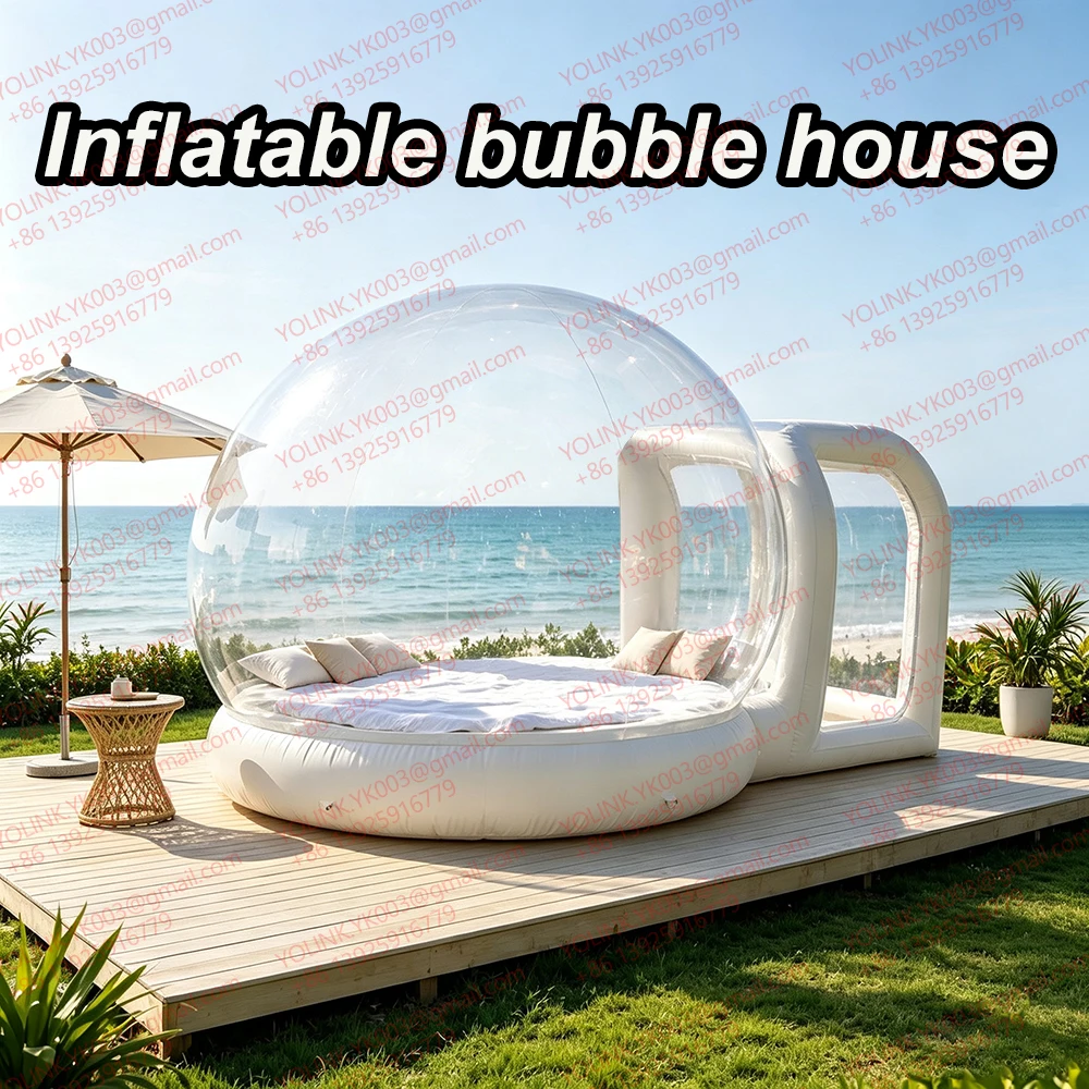 New inflatable castles and tents suitable for outdoor stargazing parties; inflatable bounce houses and inflatable bubble houses