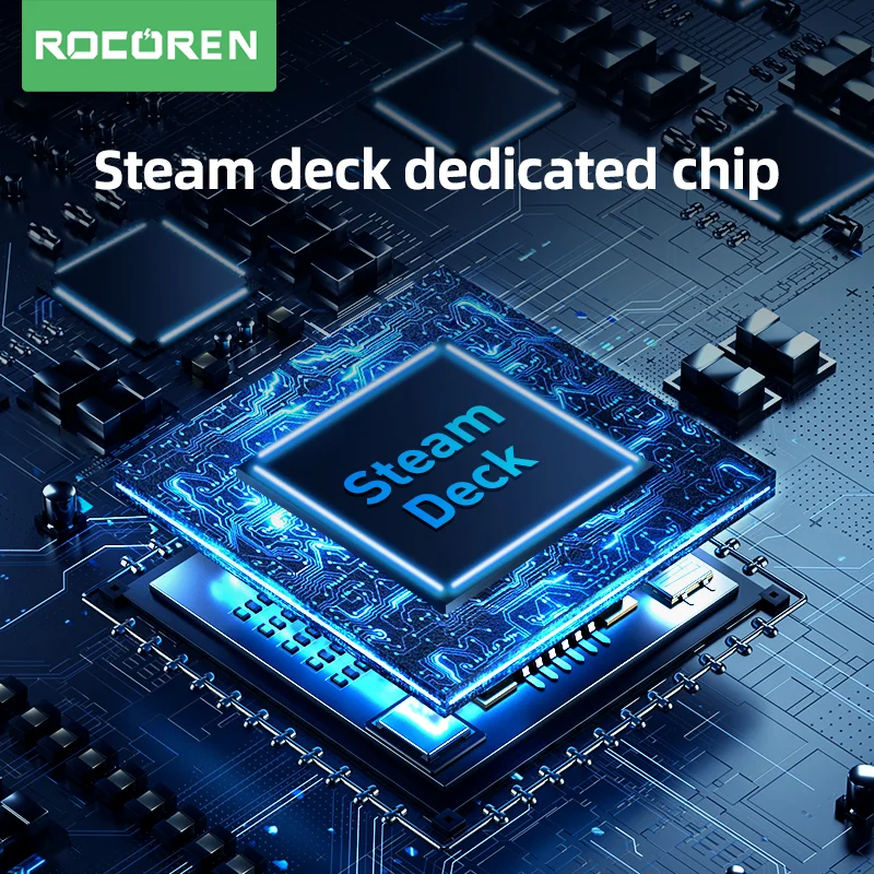 Rocoren-estación de acoplamiento Steam Deck 6 en 1, Hub USB C, compatible con HDMI, 4K60Hz, RJ45, Dock para SteamDeck Nintendo Switch ASUS Rog Ally