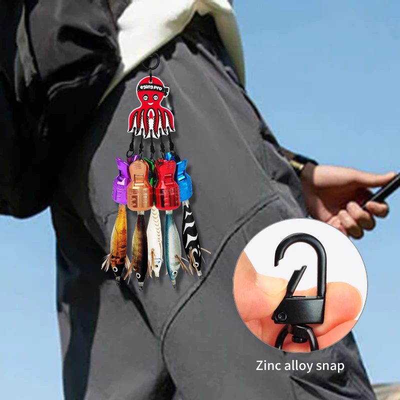 جديد الكهربائي الحبار تهزهز الطعم حامي عدة M + 6 قطعة Webfoot الأخطبوط Egi السنانير غطاء الحبار مظلة إغراء غطاء البحر معالجة