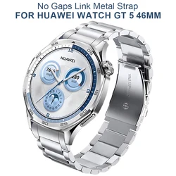 No Gaps Link Bracelet For HUAWEI WATCH GT 5 46mm Metal Stainless Steel Band For HUAWEI GT5 Strap Watchband Accessories