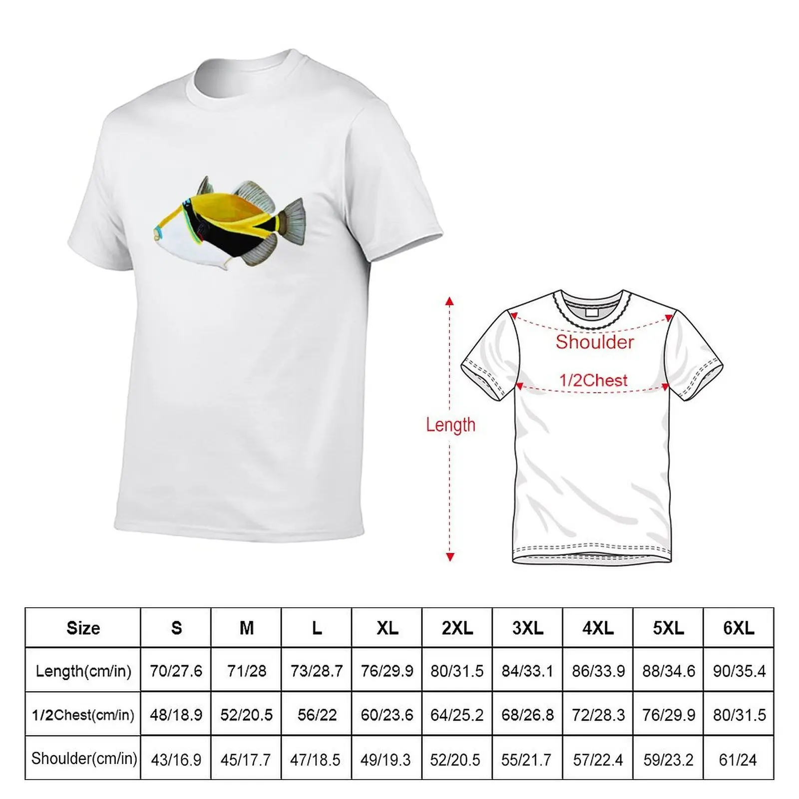 Humuhumunukunukuapuaa | Saltwater Reef Trigger Fish | Acrylic Painting T-Shirt sports fans luxury designer t shirt for men