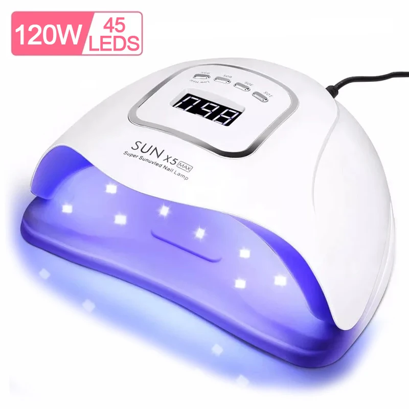 

CNHIDS UV LED Lamp For Gel Polish Drying Lamp 45 LEDs Nail Dryer Lamp Professional Manicure Machine Home Use Nail Salon Tools