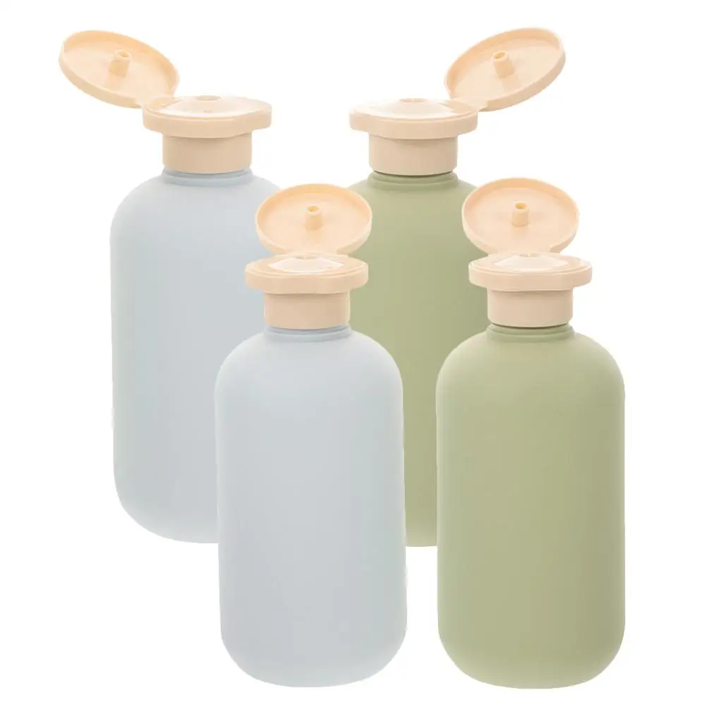 4 Pcs Bottle Combination Reusable Shampoo Bottles Refillable Plastic Travel Squeeze for Toiletries and Conditioner