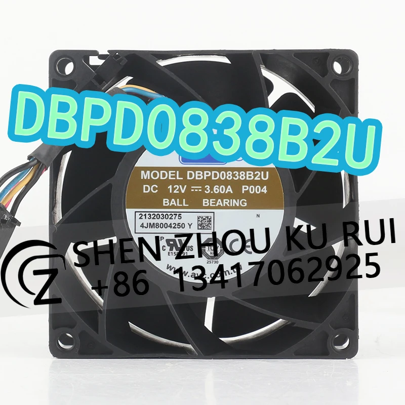 

Вентилятор охлаждения AVC 12V 3.60A AC EC с двойным шарикоподшипником 8038 80X80X38MM 8CM, высокопроизводительный, для газовых грилей и серверов, DBPD0838B2U