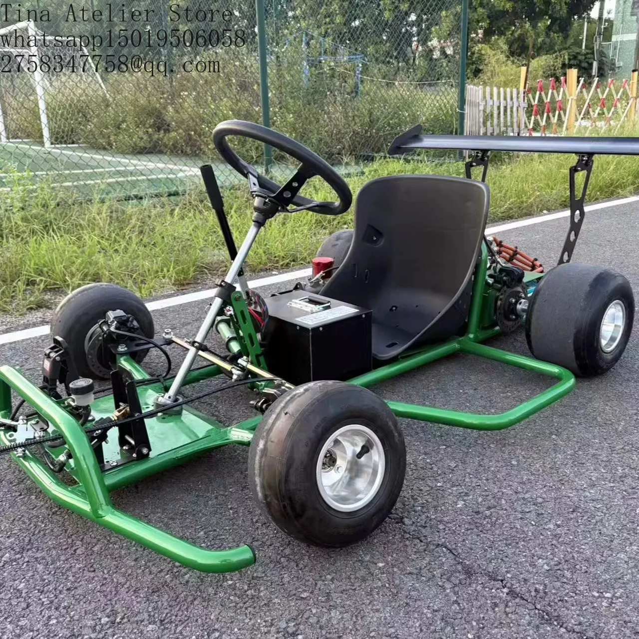 72v10kw 72v3kw 72v40ah Lithium Battery Electric Drift Drifting Go Kart with Hand E Front Brake Spec