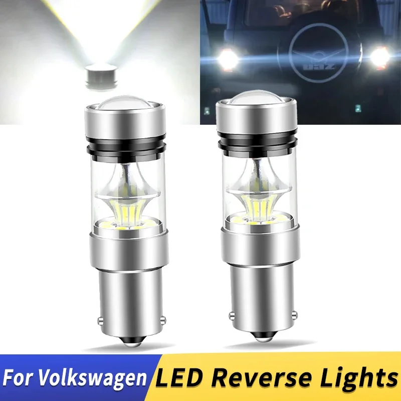 2Pcs 12V Car LED Reverse Lights White Bulbs Lamp 1156 P21W Canbus No Erro For VW Volkswagen Beetle Golf 3/4/5 Jetta Passat B3/B4