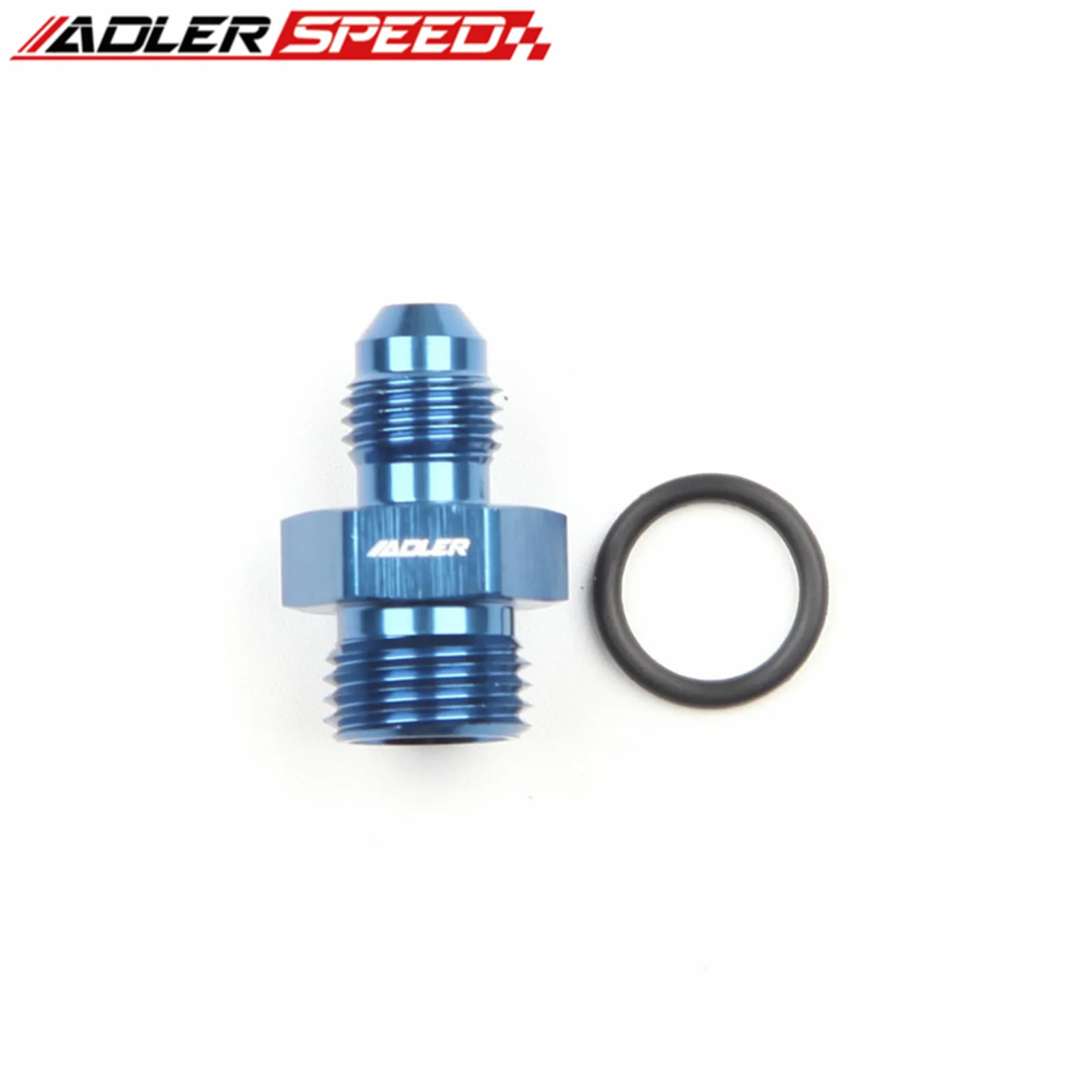 AN3 AN4 AN6 AN8 AN10 AN12 AN16 AN20 Male Flare To ORB O Ring Boss AN Straight Cut O Ring Adapter Fitting Blue