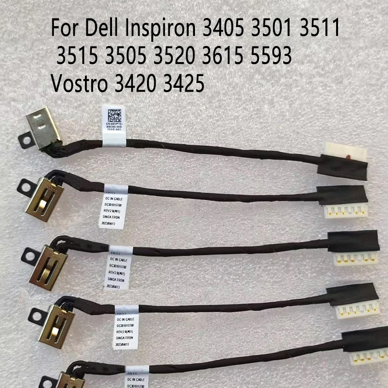 1PC Laptop DC Power Jack Cable For Dell Inspiron 3405 3501 3511 3515 3500 3501 3502 3505 3520 3615 Vostro 3420 3425 DC Jack