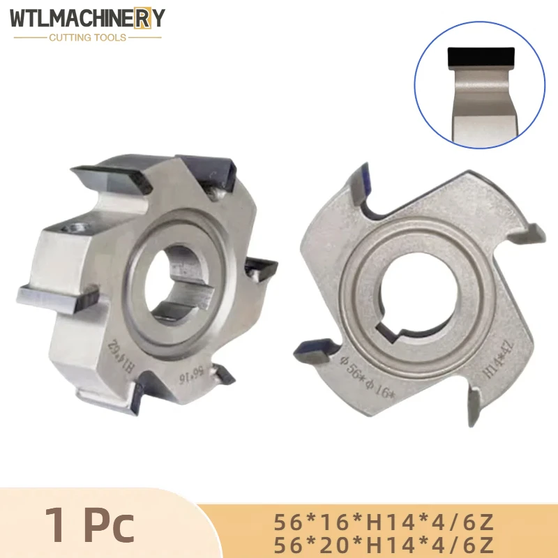 

1Pc PCD Fine Trimming Cutter Diamond Finishing Knife 56*16/20*14*4/6Z For Edge Banding Machine Woodworking Machine Cutting Tools