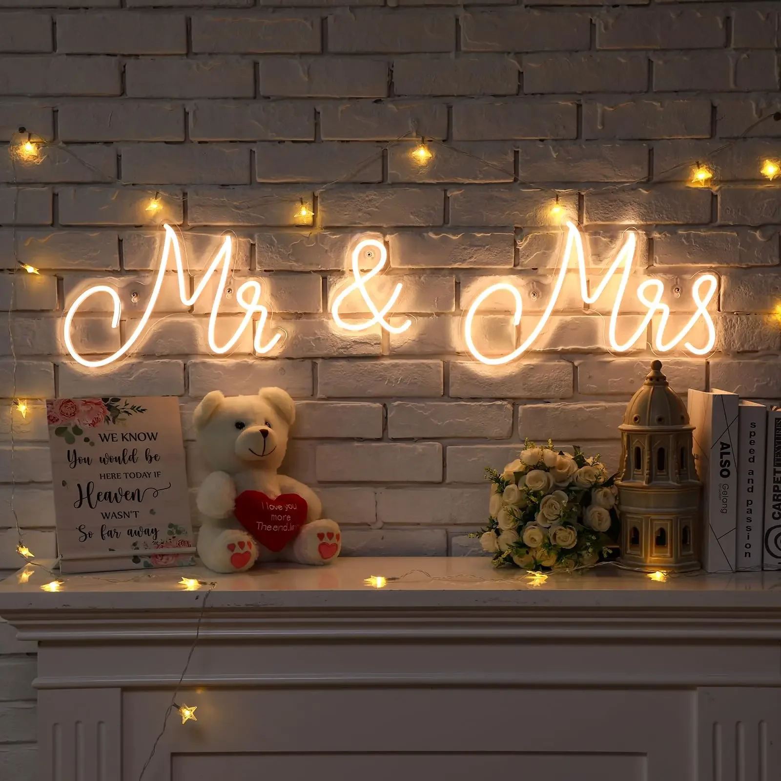 

Неоновая вывеска Mr Mrs, светодиодная подсветка с регулируемой яркостью, неоновая вывеска для свадьбы, лучшего вместе, для комнаты, помолвки, вечеринки, юбилея, настенное искусство