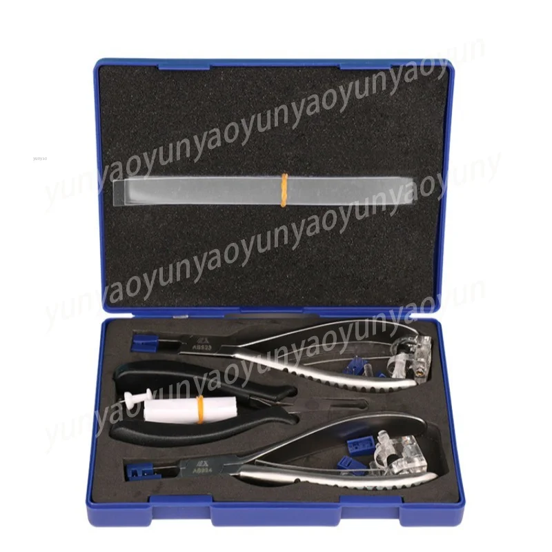 

Rimless Glasses Frames Repair Plier Set Double Rubber Plug Optical Disassembly Tools with Storage Box