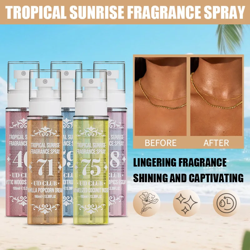 1PC Digital Perfume Body Spray, Long-lasting Natural Fragrance, Alcohol-free, Popular Crushed Brazilian Essential Oil Fragrance