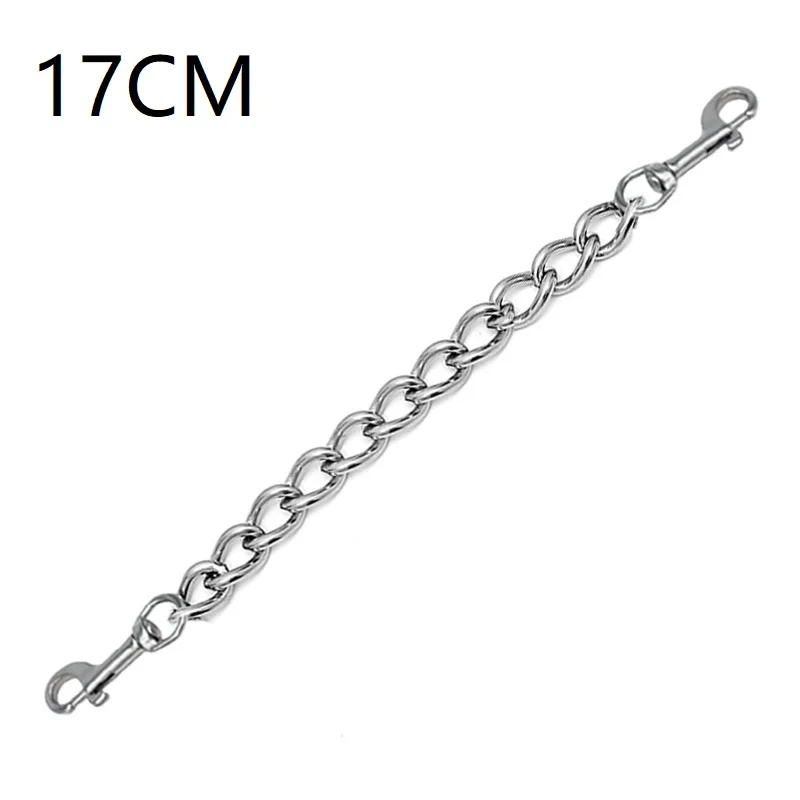 Metal Slave Chain With Carabiner Nipple Clips Chain Body Lock Collar Leader Handcuff Ankle Bondage Restraint Teasing DIY Sex